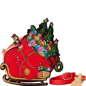Red Grinch Sleigh Crossbody Bag NWT